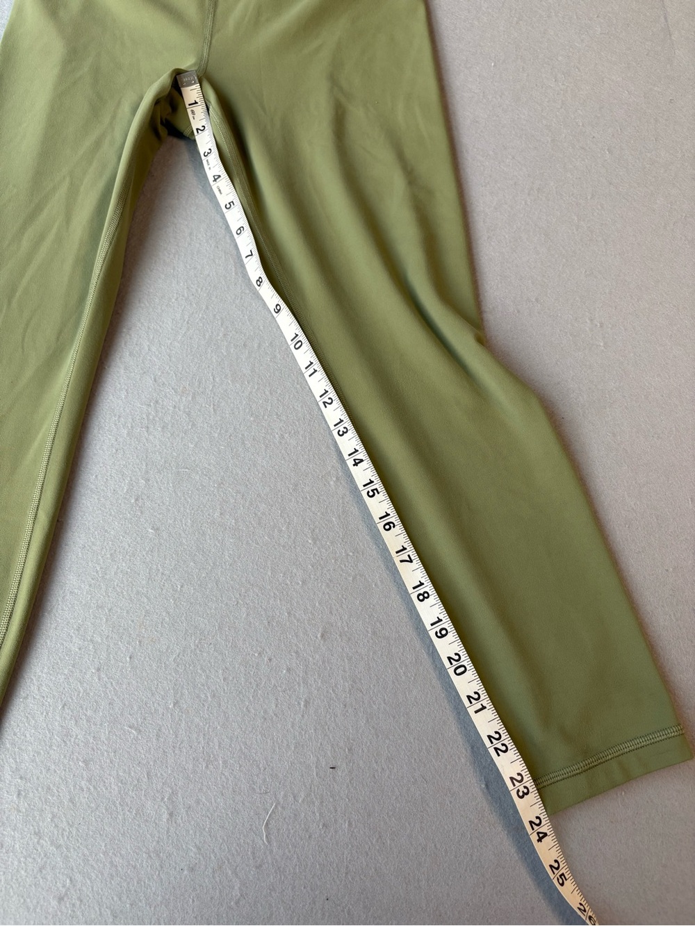 Athleta Ultra High Rise Elation 7/8 Tight Eucalyptus Sage Green Seamless Sz M - Picture 7 of 12